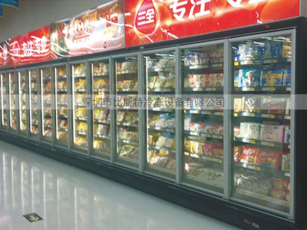 东莞超市冷冻玻璃展示立柜